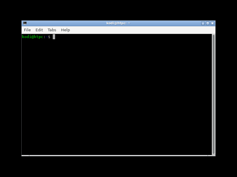 Openbox running a terminal
